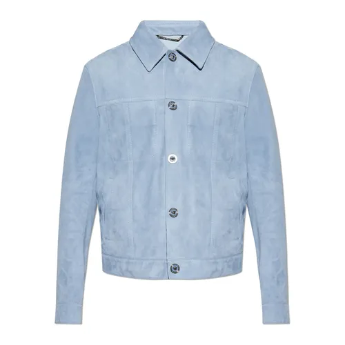 Jackets > Leather Jackets - - Versace - Modalova