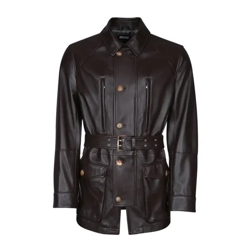 Jackets > Leather Jackets - - Brunello Cucinelli - Modalova