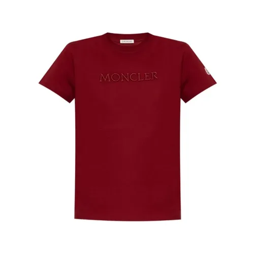 Moncler - Tops > T-Shirts - Red - Moncler - Modalova