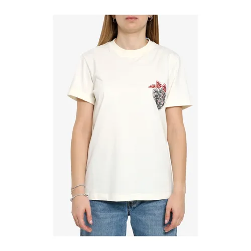 Msgm - Tops > T-Shirts - White - Msgm - Modalova