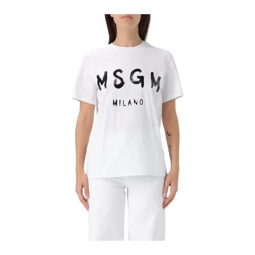Msgm - Tops > T-Shirts - White - Msgm - Modalova