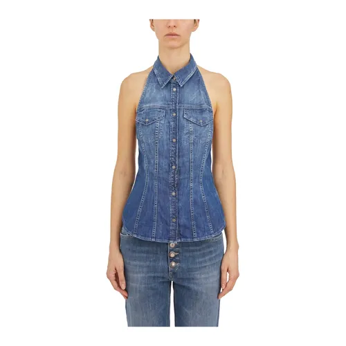Dondup - Jackets > Vests - Blue - Dondup - Modalova