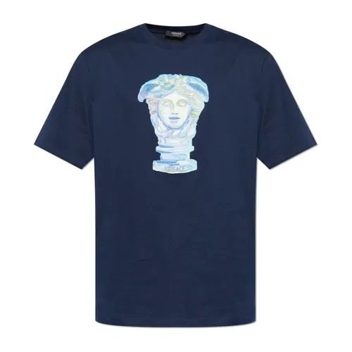 Versace - Tops > T-Shirts - Blue - Versace - Modalova