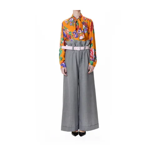 Trousers > Wide Trousers - - Moschino - Modalova
