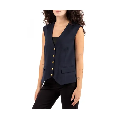 Pinko - Jackets > Vests - Blue - Pinko - Modalova