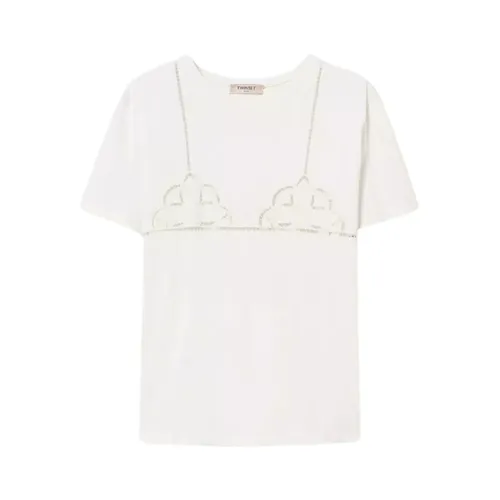 Twinset - Tops > T-Shirts - White - Twinset - Modalova