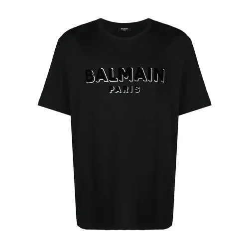 Balmain - Tops > T-Shirts - Black - Balmain - Modalova