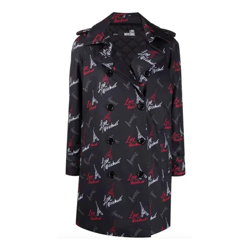 Coats > Double-Breasted Coats - - Love Moschino - Modalova
