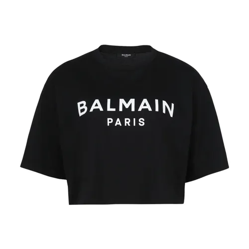 Balmain - Tops > T-Shirts - Black - Balmain - Modalova