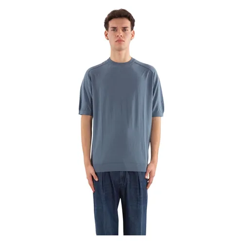 Eleventy - Tops > T-Shirts - Blue - Eleventy - Modalova