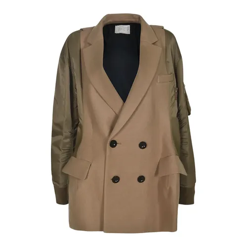 Coats > Double-Breasted Coats - - Sacai - Modalova