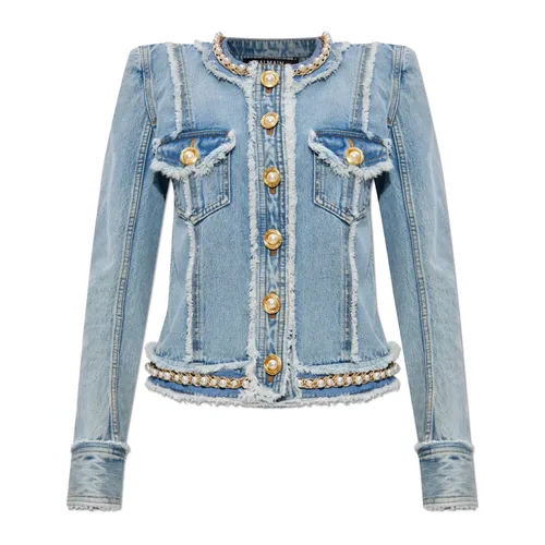 Jackets > Denim Jackets - - Balmain - Modalova