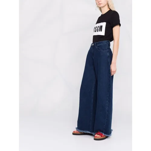 Msgm - Tops > T-Shirts - Black - Msgm - Modalova