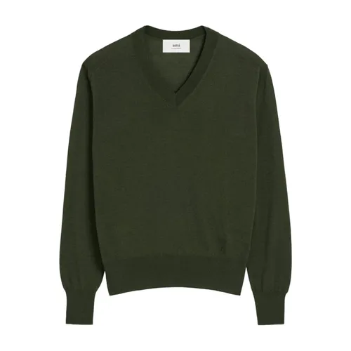 Knitwear > V-neck Knitwear - - Ami Paris - Modalova