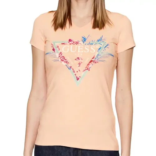 Guess - Tops > T-Shirts - Pink - Guess - Modalova