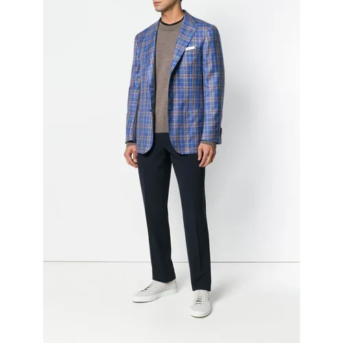 Kiton - Jackets > Blazers - Blue - Kiton - Modalova