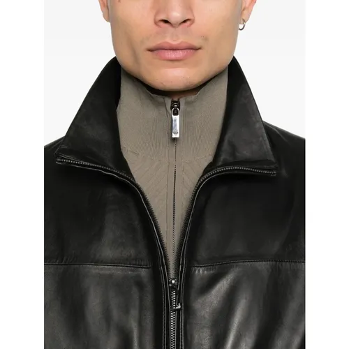 Jackets > Leather Jackets - - Emporio Armani - Modalova