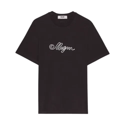 Msgm - Tops > T-Shirts - Black - Msgm - Modalova