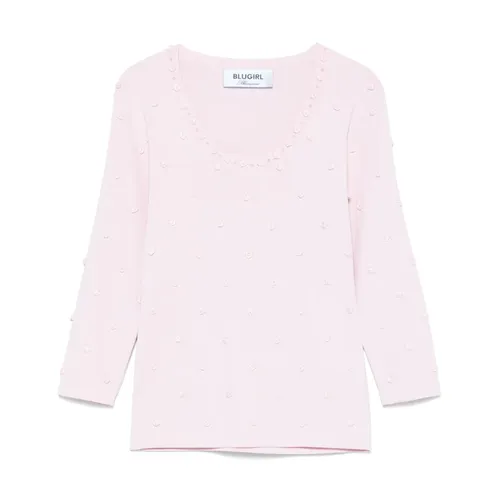 Knitwear > V-neck Knitwear - - Blugirl - Modalova