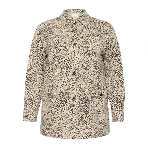 Jackets > Denim Jackets - - Kaffe Curve - Modalova
