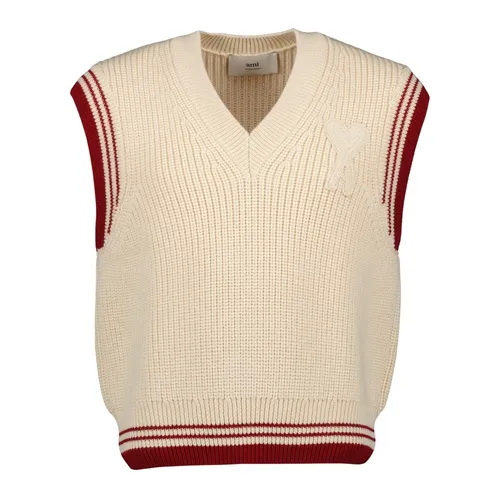 Knitwear > V-neck Knitwear - - Ami Paris - Modalova