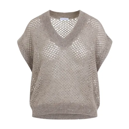 Knitwear > V-neck Knitwear - - Brunello Cucinelli - Modalova