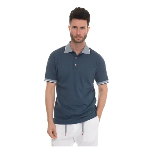 Kiton - Tops > Polo Shirts - Blue - Kiton - Modalova