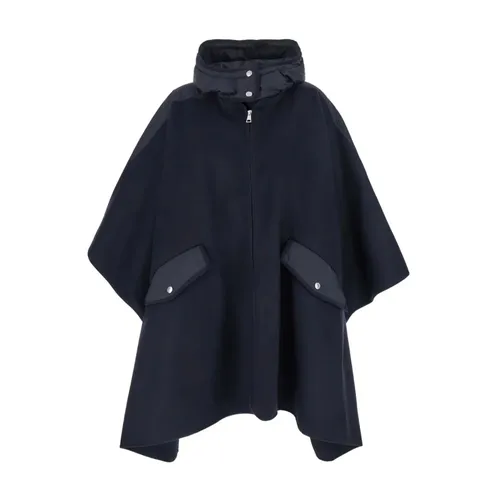 Moncler - Jackets > Capes - Blue - Moncler - Modalova