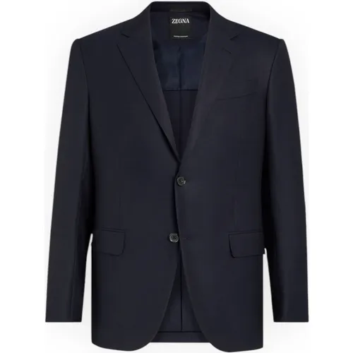 Zegna - Jackets > Blazers - Blue - Zegna - Modalova