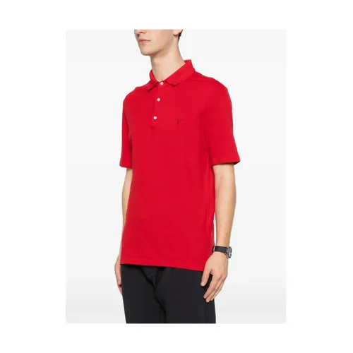 Isaia - Tops > Polo Shirts - Red - Isaia - Modalova