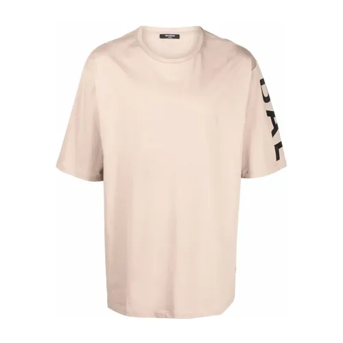 Balmain - Tops > T-Shirts - Beige - Balmain - Modalova