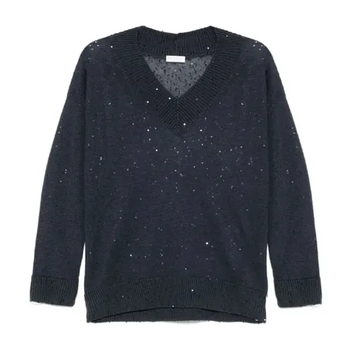 Knitwear > V-neck Knitwear - - Brunello Cucinelli - Modalova
