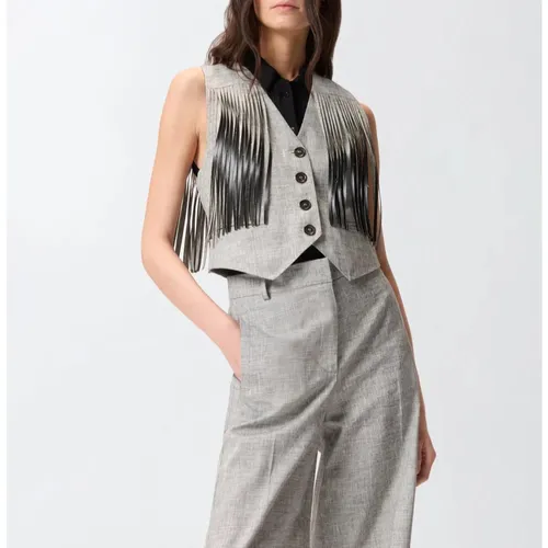 Pinko - Jackets > Vests - Black - Pinko - Modalova