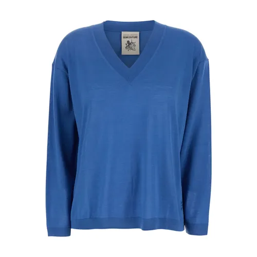 Knitwear > V-neck Knitwear - - Semicouture - Modalova