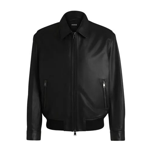 Jackets > Leather Jackets - - Hugo - Modalova