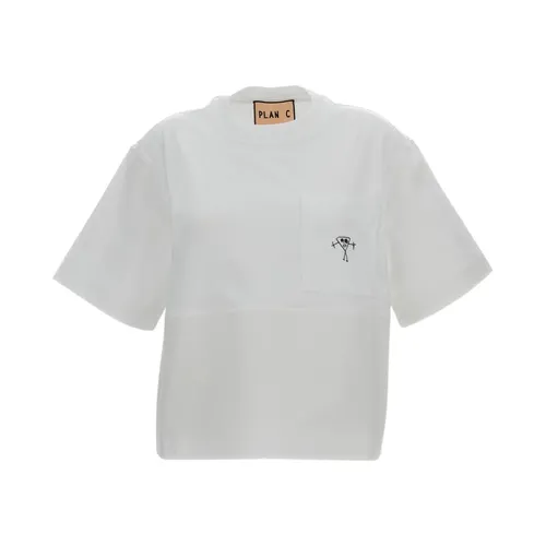 Plan C - Tops > T-Shirts - White - Plan C - Modalova