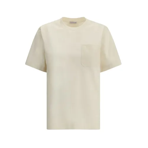 Moncler - Tops > T-Shirts - Beige - Moncler - Modalova