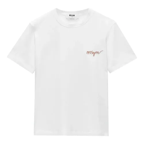 Msgm - Tops > T-Shirts - White - Msgm - Modalova