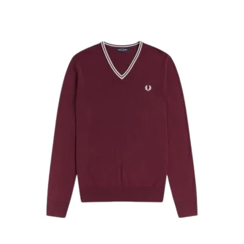 Knitwear > V-neck Knitwear - - Fred Perry - Modalova