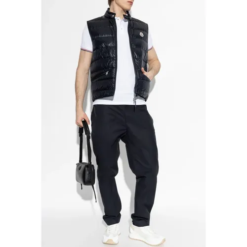 Moncler - Jackets > Vests - Blue - Moncler - Modalova