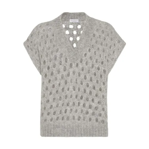 Knitwear > V-neck Knitwear - - Brunello Cucinelli - Modalova
