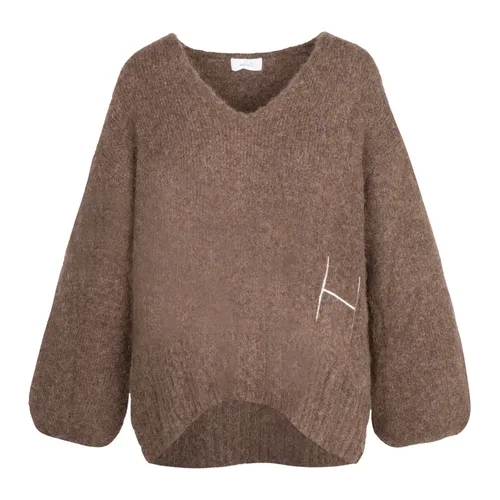 Knitwear > V-neck Knitwear - - Hést - Modalova