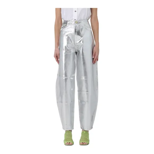Trousers > Wide Trousers - - Ganni - Modalova