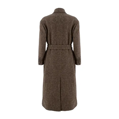 Coats > Belted Coats - - Brunello Cucinelli - Modalova