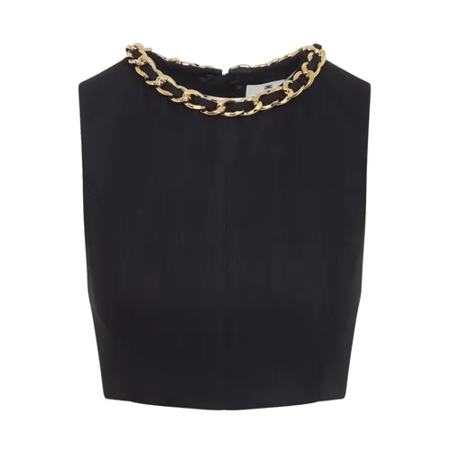 Tops > Sleeveless Tops - - Elisabetta Franchi - Modalova
