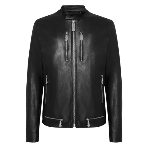 Jackets > Leather Jackets - - Philipp Plein - Modalova