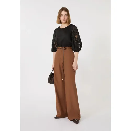 Trousers > Wide Trousers - - Max Mara Studio - Modalova