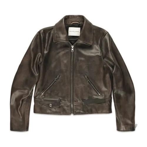 Jackets > Leather Jackets - - Philippe Model - Modalova