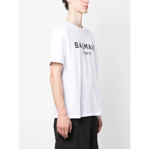 Balmain - Tops > T-Shirts - White - Balmain - Modalova