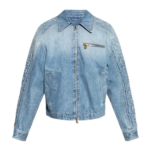 Jackets > Denim Jackets - - Versace - Modalova